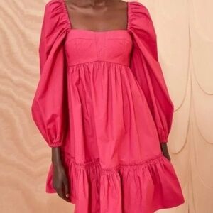 Ulla Johnson Alita Pink Mini Ruffled Dress NWOT 4